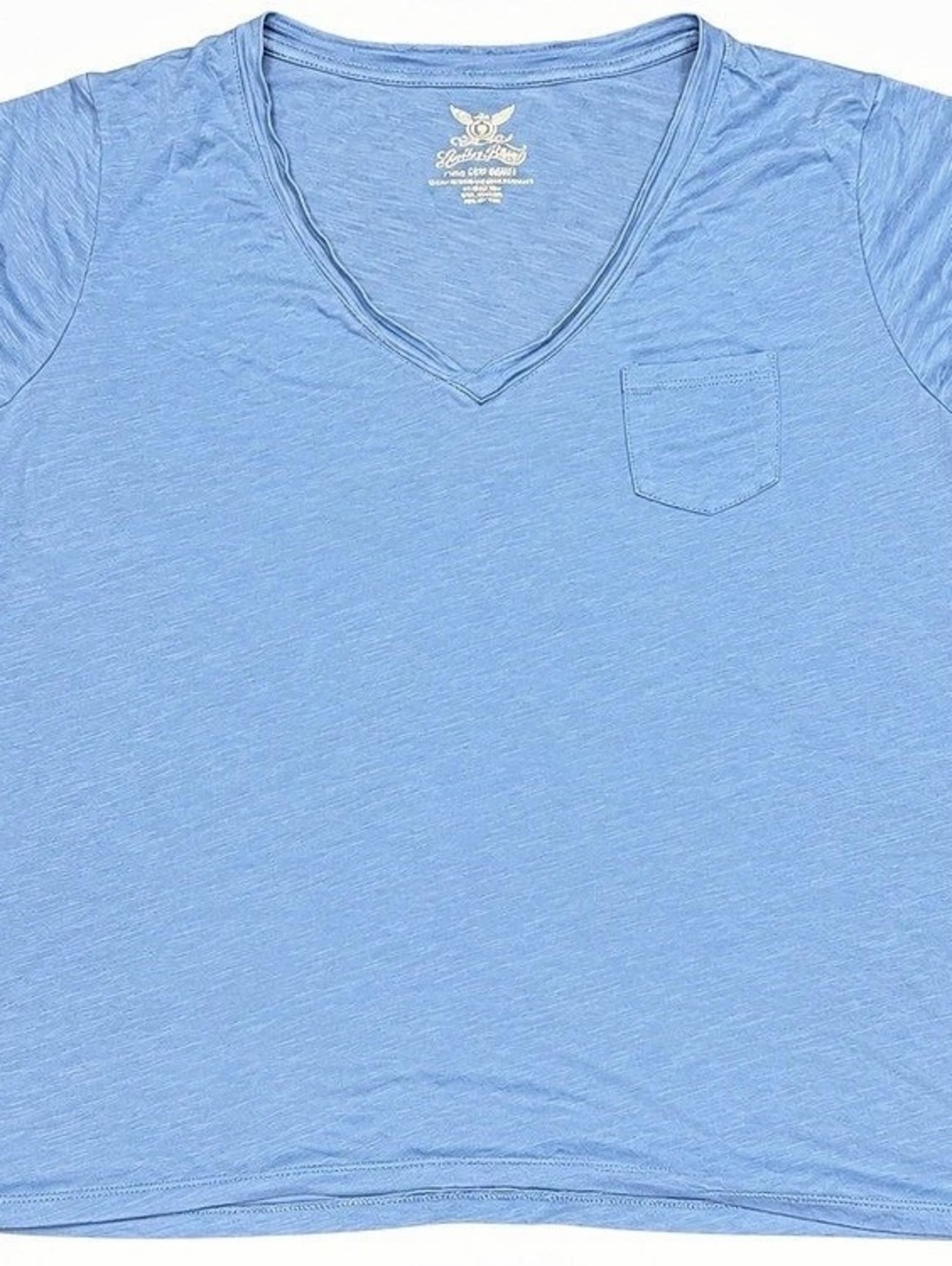 Faded Glory Women's Blue V-Neck Pocket Tee Size XL